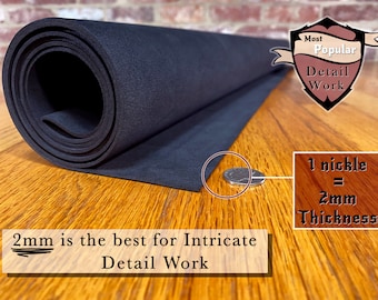 EVA Foam - 2mm, 35" x 59" Sheet, Black & White, Ultra High Density 85 kg/m3, by The Foamory for Cosplay, Costuming, Crafting