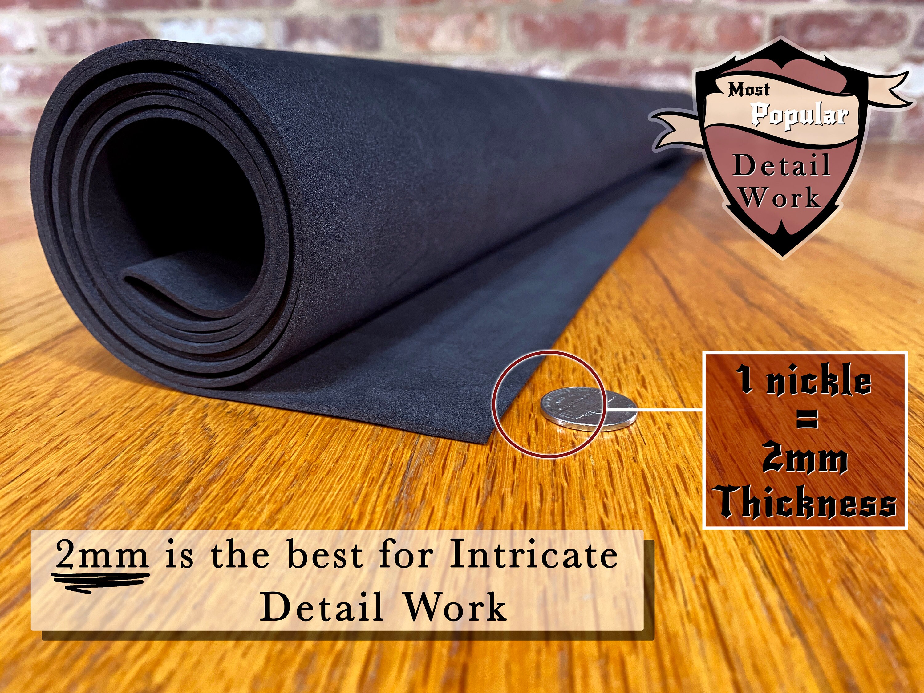 EVA Foam 2mm, 35 X 59 Sheet, Black & White, Ultra High Density 85 Kg/m3