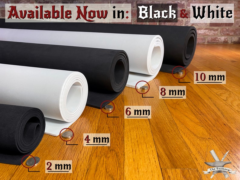 EVA Foam 8mm 35 x 59 Sheet Black or White Etsy