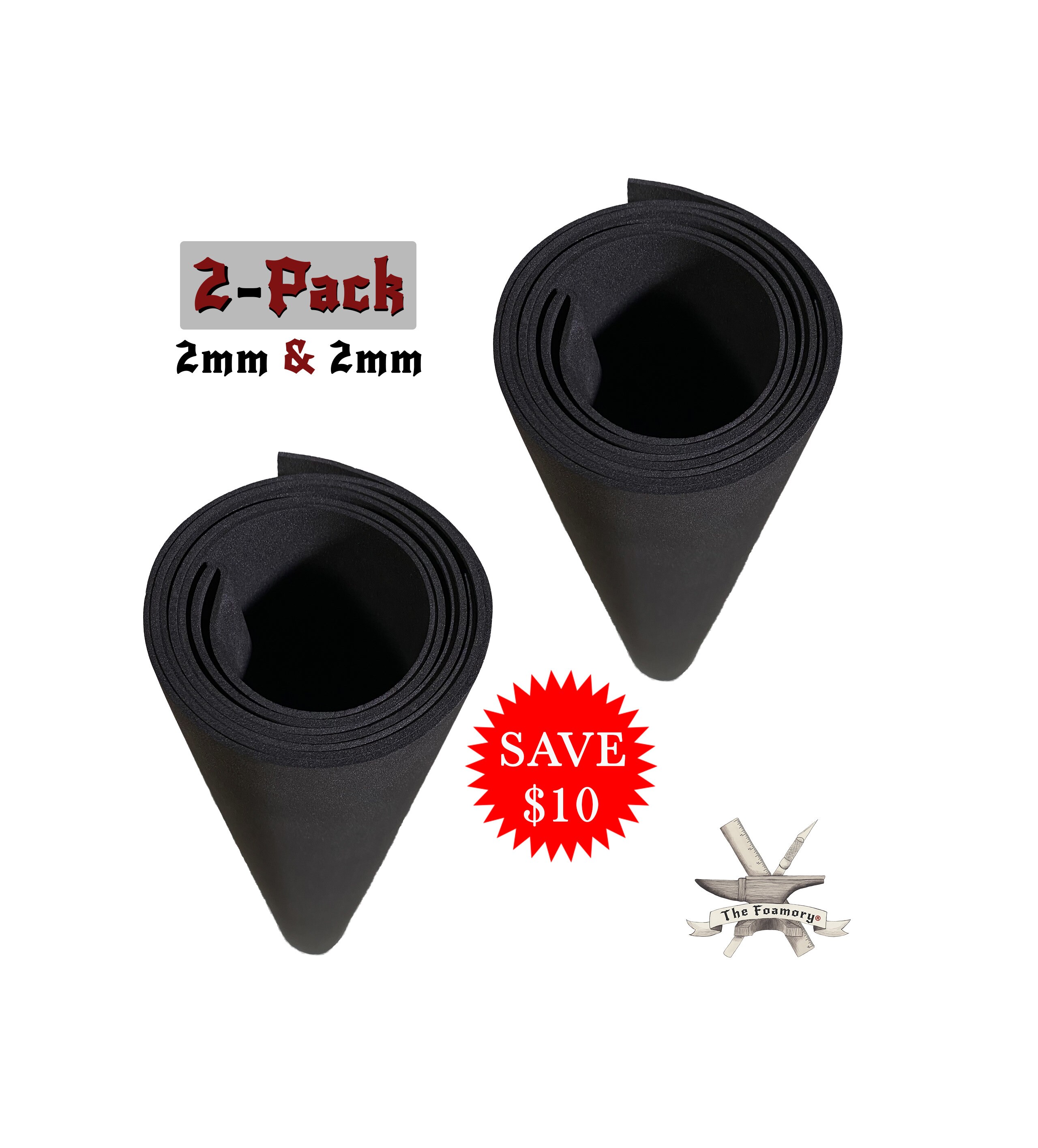 2pack 6mm Thick EVA Foam 35 X 59 Sheets Black, 44 OFF