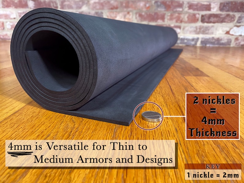 EVA Foam 4mm, 35 X 59 Sheet, Black or White, Ultra High Density 85 Kg