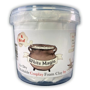 Cosplay Moldable Foam Clay 300g and 900g Pots – White & Black available, High Density, by The Foamory