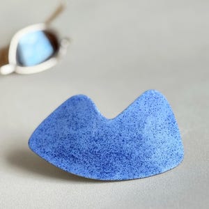 DENIM Blue ceramic hair clip, unique hair accessory, hair clip, French barrette, handmade, hand-painted.