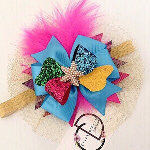 Mermaid Starfish Baby Headband: Colorful Hair Clip