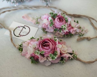 Mommy and Me Flower Headband Set, Mother Daughter Accessory, Flower Hair Band, Adult Headband, Floral Headpieces, Tie Back Girl Crown, Baby
