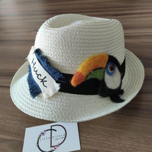 Toucan Straw Hat - Etsy display picture 2