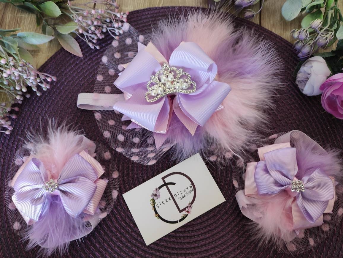 Lilac Pearl Headband - Etsy display picture 2