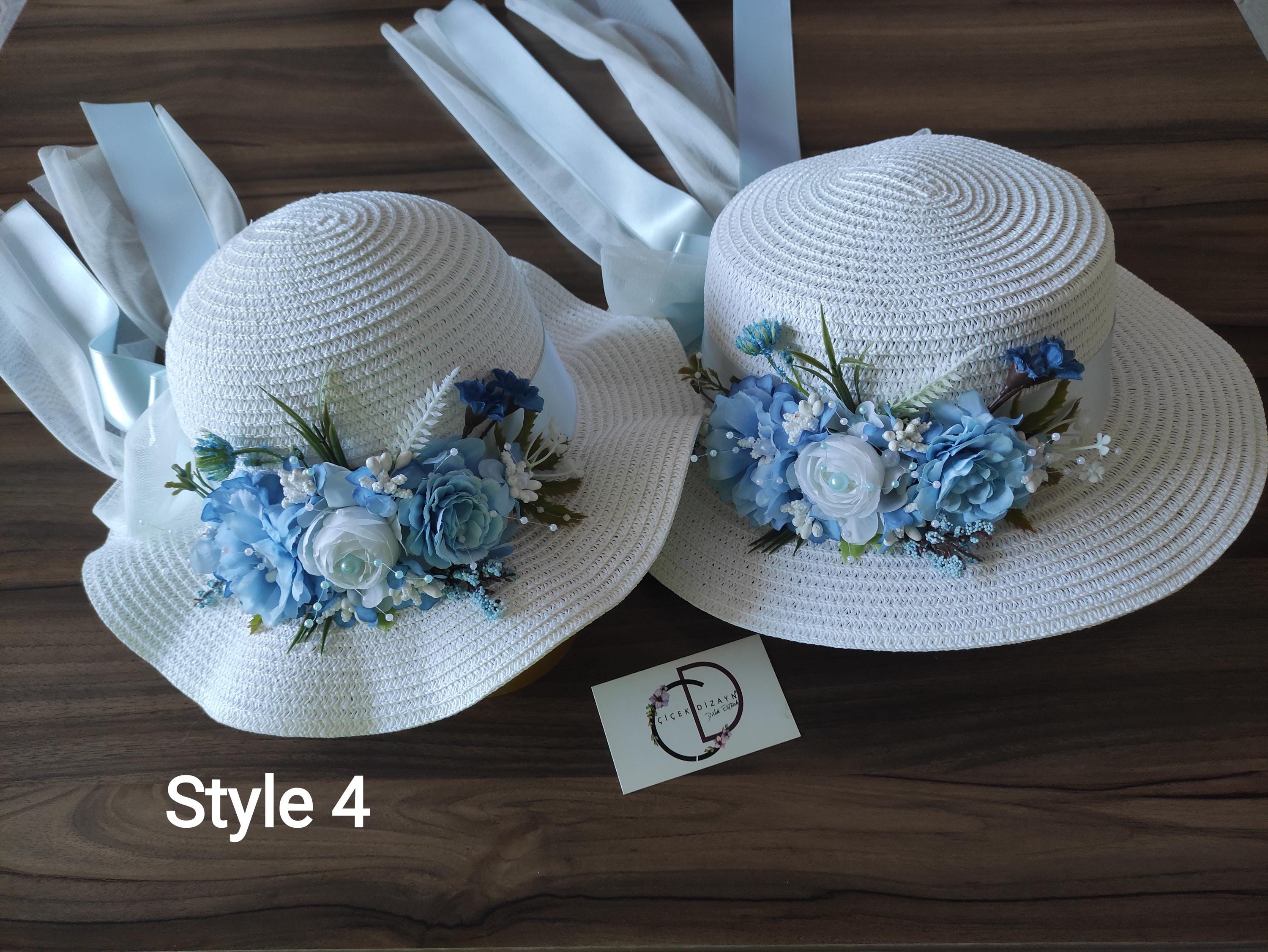 Mommy & Me Floral Straw Hats, Matching Easter Tea Party Hats  display picture 1