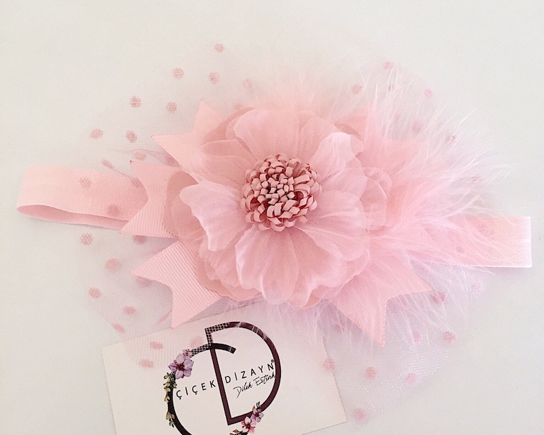 Baptism Headpiece Newborn Infant Photo Prop Christening Headbow Birthday Hair Band Toddler Flower Headband Baby Girl Baby Shower Gift