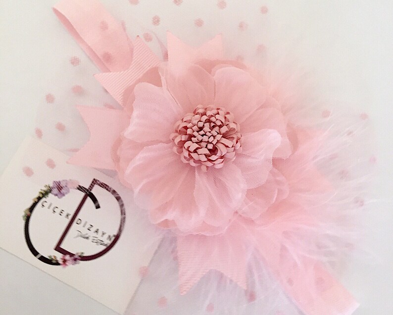 Baptism Headpiece Newborn Infant Photo Prop Christening Headbow Birthday Hair Band Toddler Flower Headband Baby Girl Baby Shower Gift