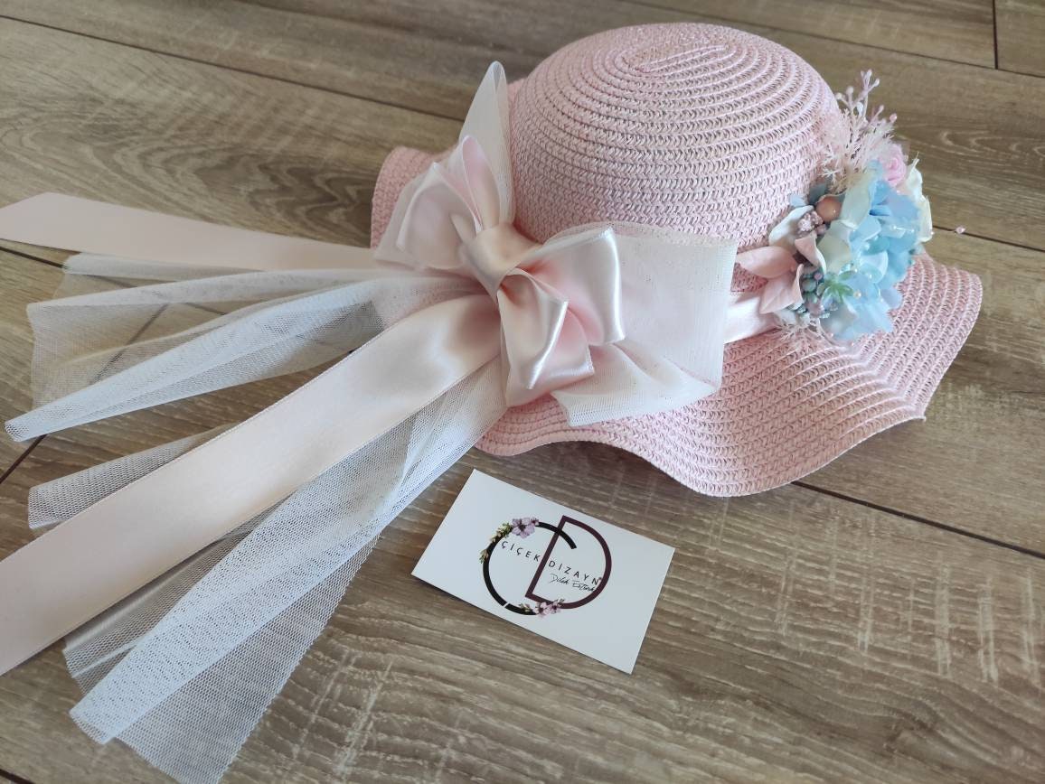 Flower Tea Party Straw Hat, Easter White Floppy Hat, Pink Floral Girl Bonnet, Derby Hat Kid, Occasion Wedding Toddler Bonnet, Spring Sun Cap - Etsy Flower Tea Party Straw Hat, Easter White Floppy Hat, Pink Floral Girl Bonnet, Derby Hat Kid, Occasion Wedding Toddler Bonnet, Spring Sun Cap - Etsy
