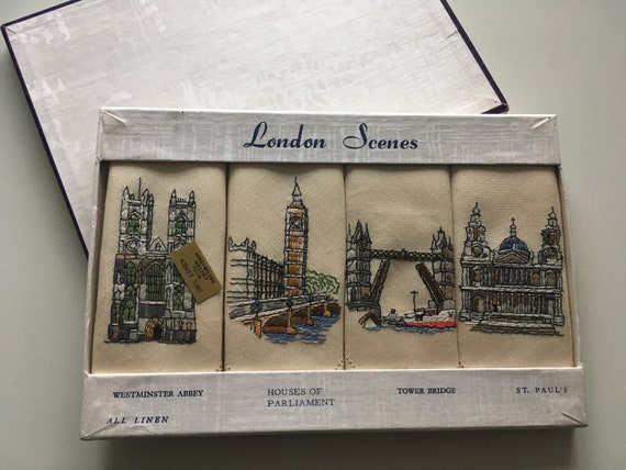 Londen scenes handkerchiefs, Westminster Abbey, H… - image 1