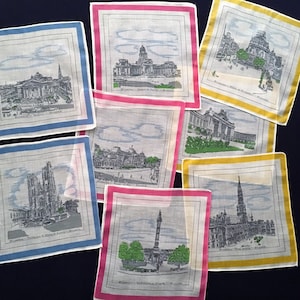 8x Handkerchief Brussels, mouchoirs Bruxelles, Belgium