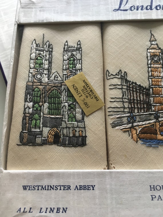 Londen scenes handkerchiefs, Westminster Abbey, H… - image 2