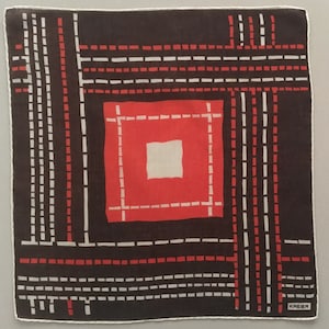 Kreier 1970s weave pattern handkerchief