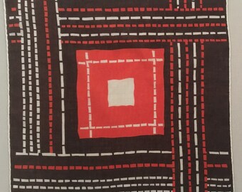 Kreier 1970s weave pattern handkerchief