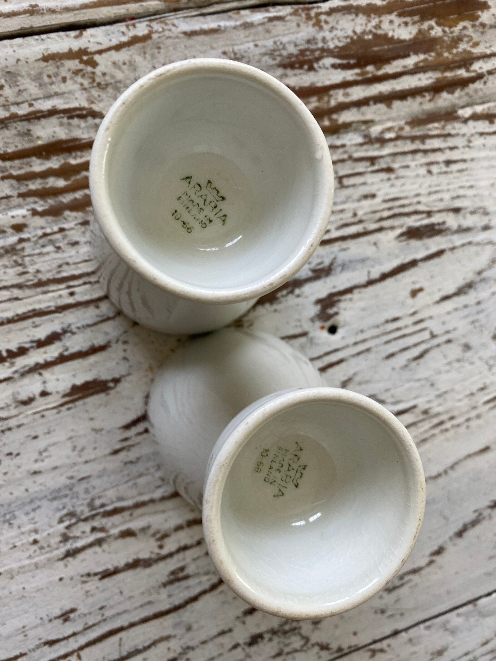 Pair Vintage Arabia Large Egg Cups Etsy