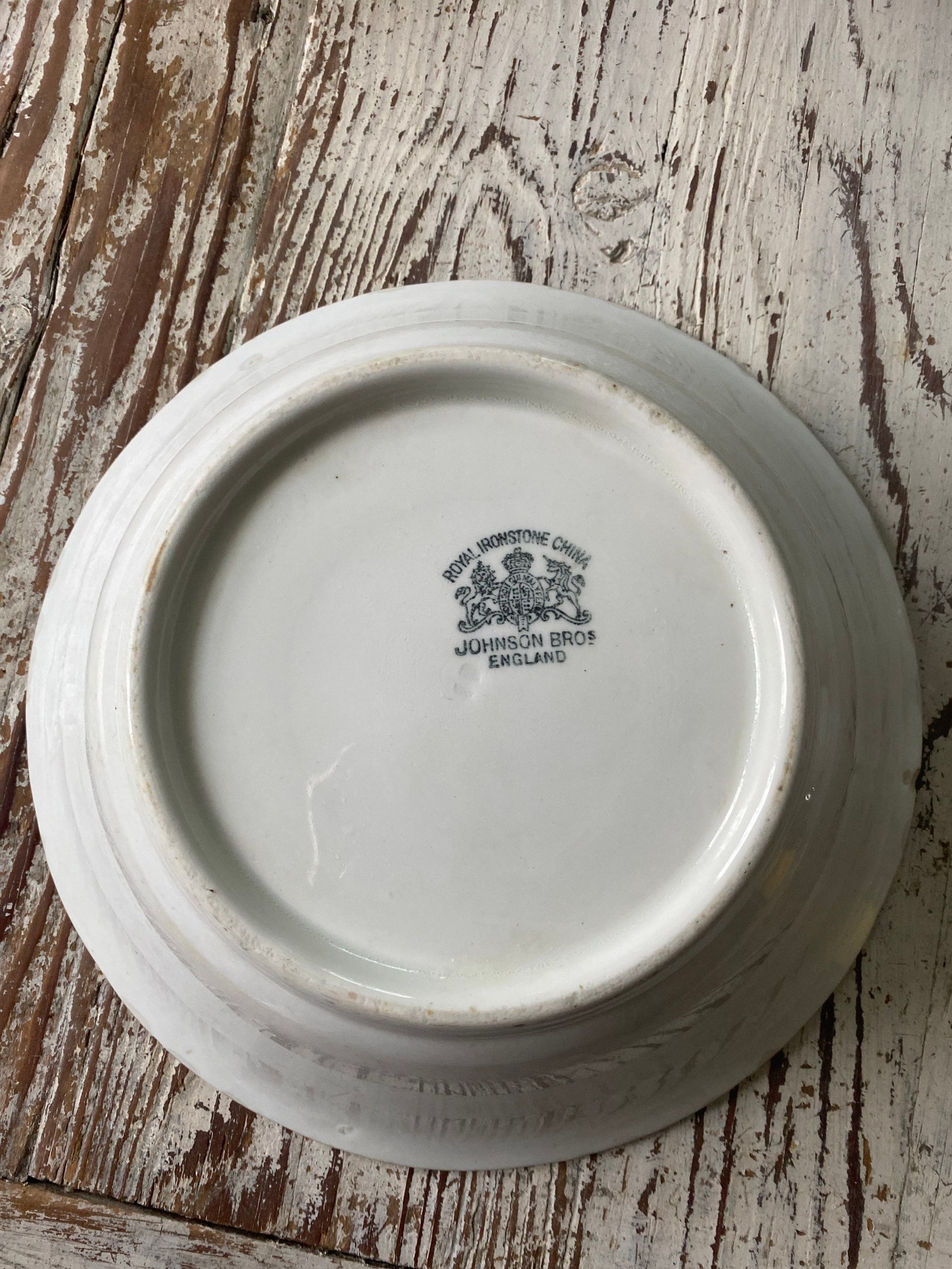 Large Vintage Embossed Ironstone Bowl Etsy