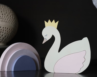 Swan princess, swan, children's bedroom furniture, personalized gift