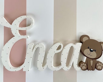 Personalized wooden lettering, Birthday, Baptism, Wedding, gift