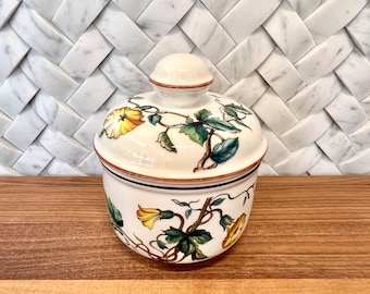 Villeroy & Boch Botanica “Bindweed” Lidded Porcelain Sugar Bowl Made in Luxembourg