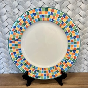 Vintage Villeroy & Boch Twist Alea Limone Porcelain Charger Plates (Set of Two)