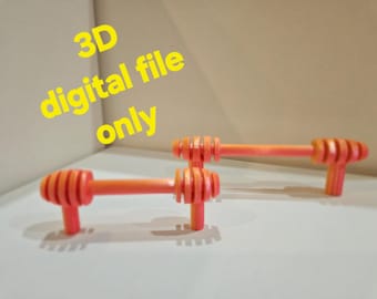3D STL digital file for honey dipper handle for a cup/tumbler