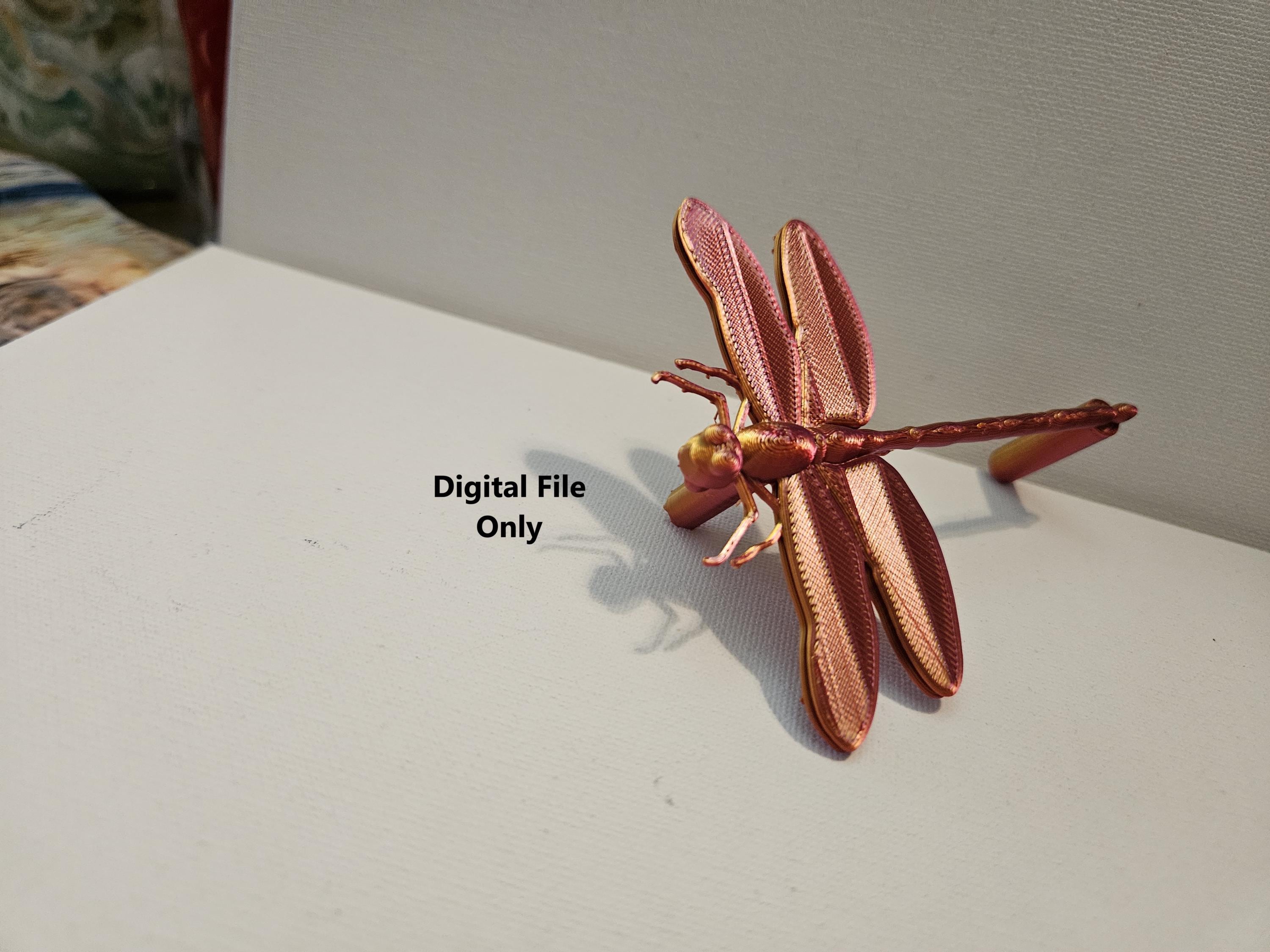 3D STL file dragonfly handle for tumbler/cup