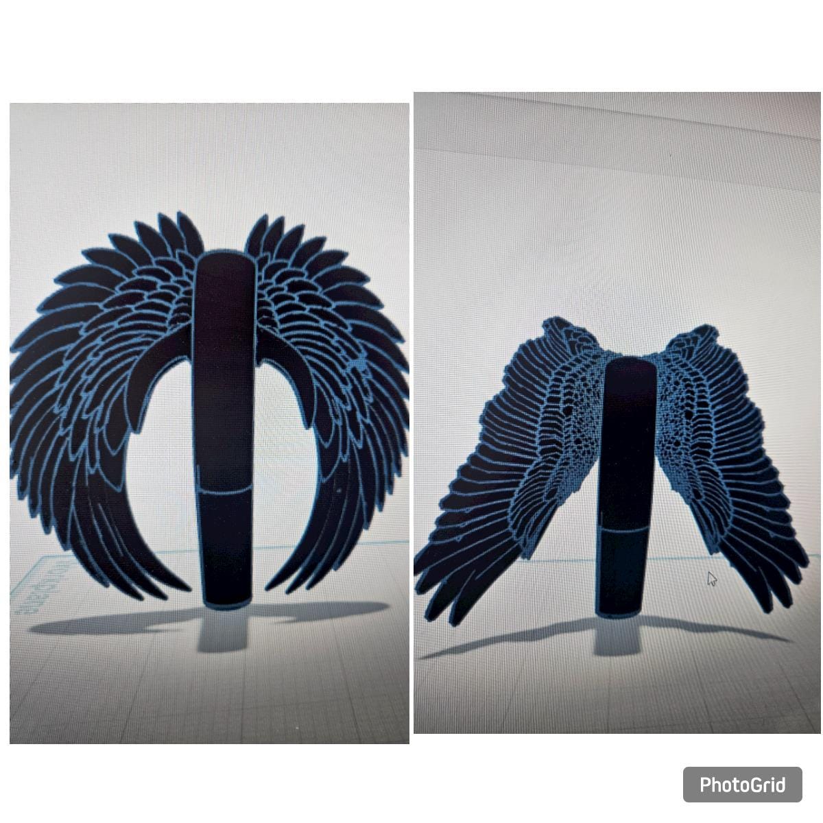 3D angel wing handle