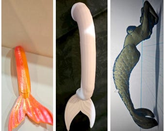 3D mermaid handles for tumbler/cup