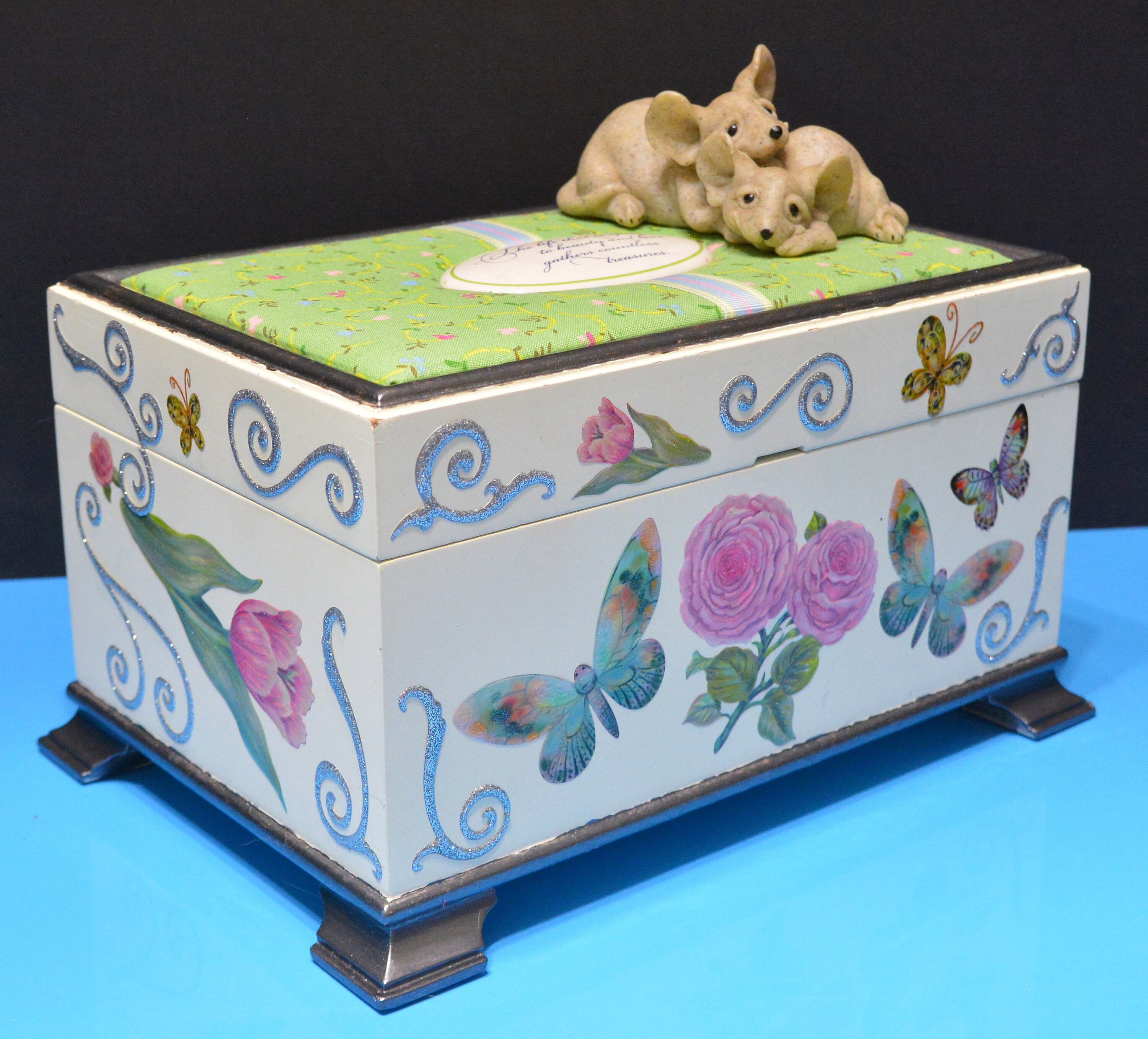 Hand Decorated Vintage Music Box Moments of Beauty Hallmark Etsy Ireland