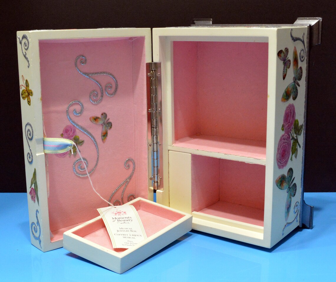 Hand Decorated Vintage Music Box Moments of Beauty Hallmark Etsy