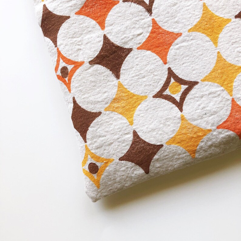 Block Printed Canvas Tote Bag \u2014 Constellation Warm Retro Slim Basic Small Cotton Tote Handmade /& Handprinted