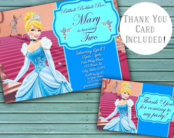 cinderella invite etsy