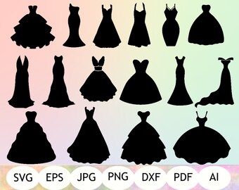 Download Wedding dress svg | Etsy