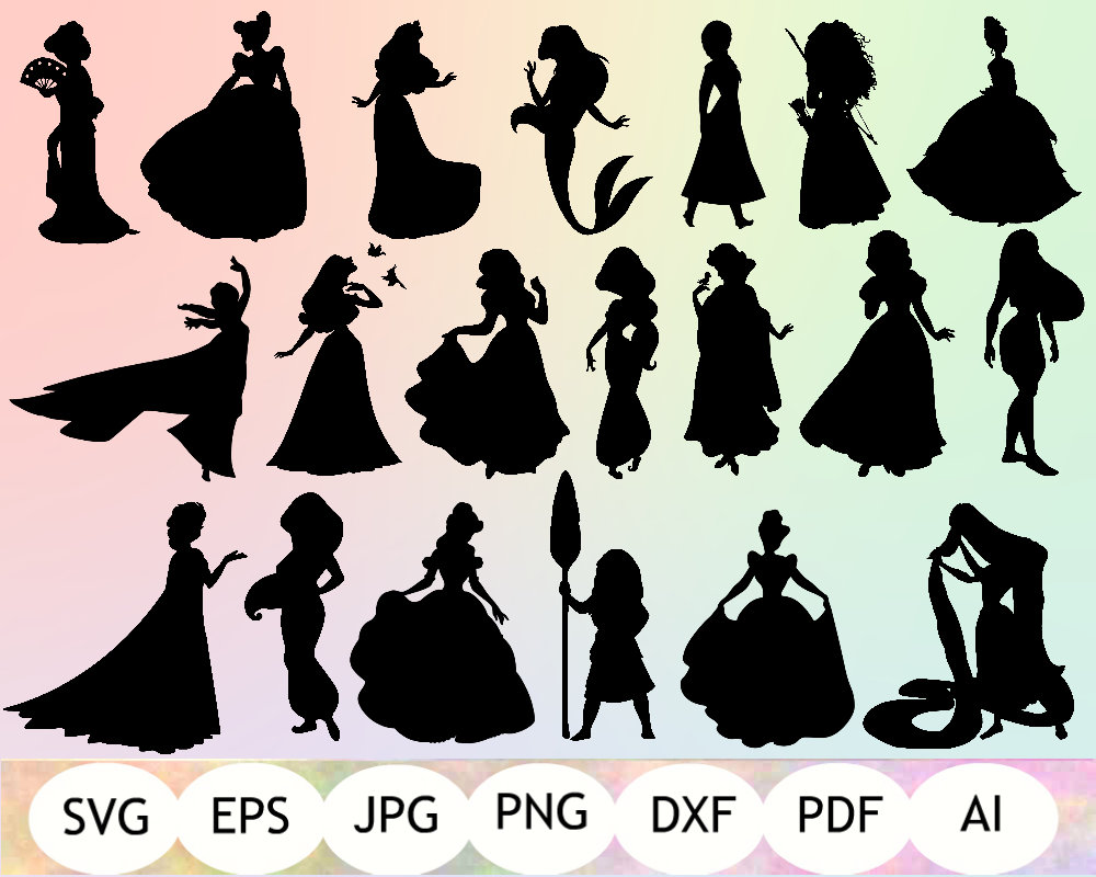 Download BUNDLE Disney Princesses SVG Disney Princess SVG Princess ...