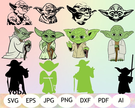 Download Yoda SVG Star Wars SVG Yoda Cut Files Yoda Clipart | Etsy