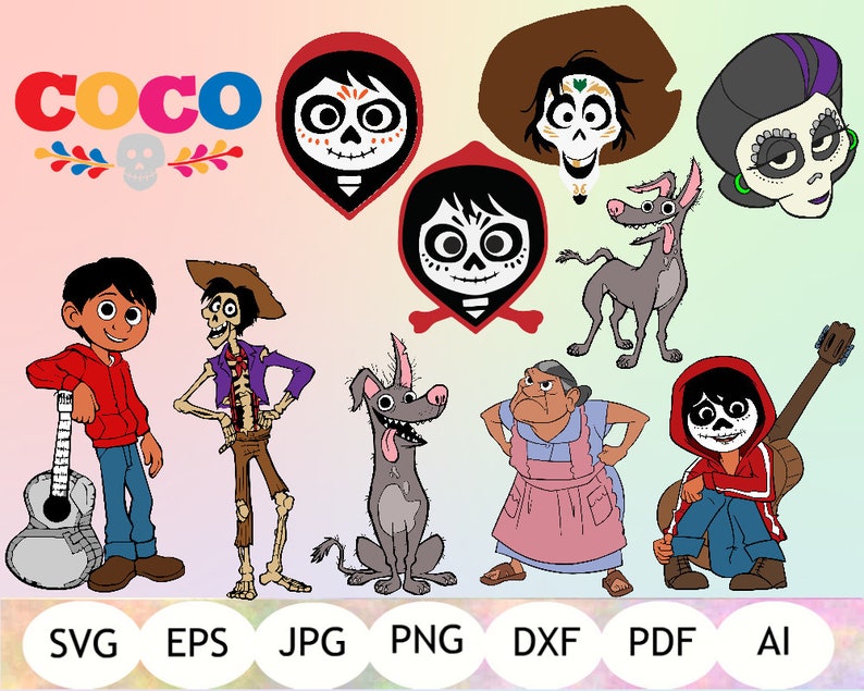 Download Coco Disney SVG Coco Cut File Coco Clipart Cricut | Etsy