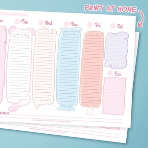 Printable Weekly Flexible Wall Planner Planners - Etsy