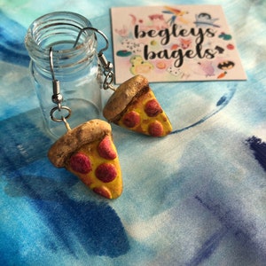 Handmade Clay Pizza Earrings