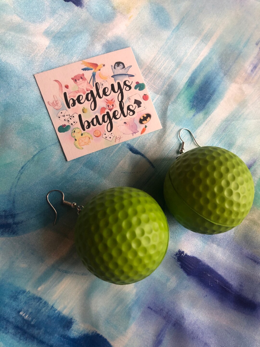 Golf Ball Earrings Etsy