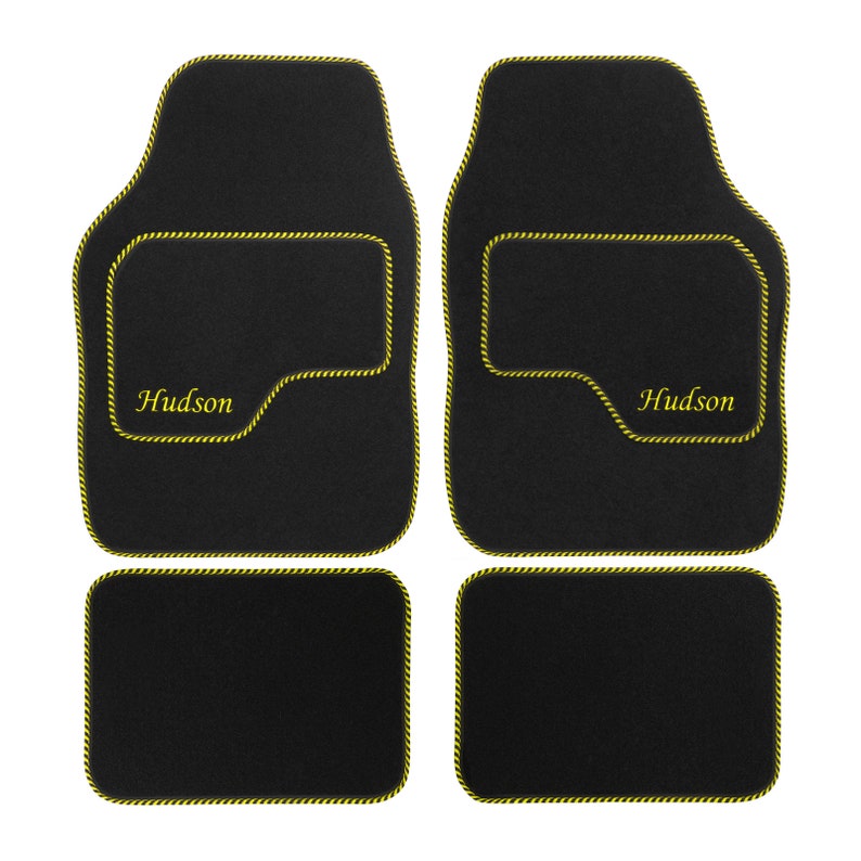 JVL Personalised Universal Black Carpet Car Mat Set With Etsy UK