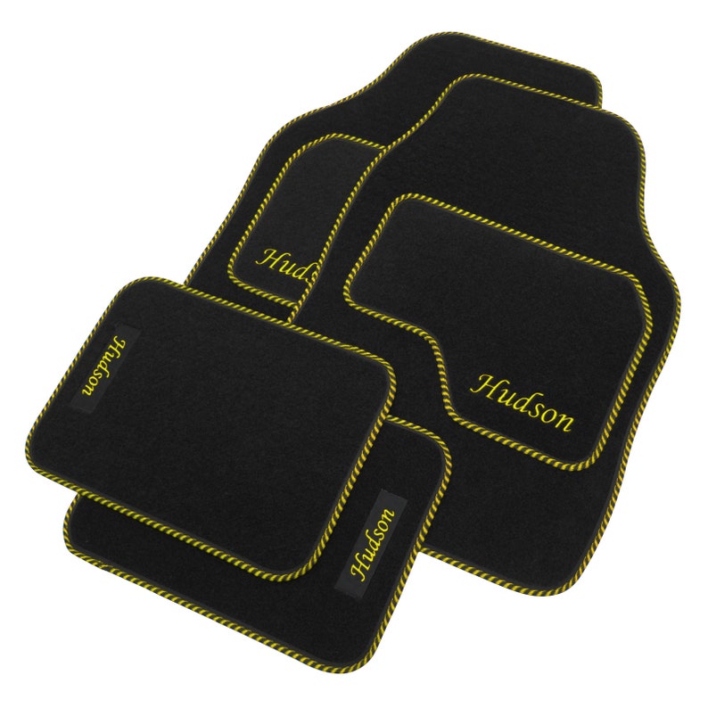 Black 4 Pieces JVL Fully Tailored Car Mats with 3 Clips
