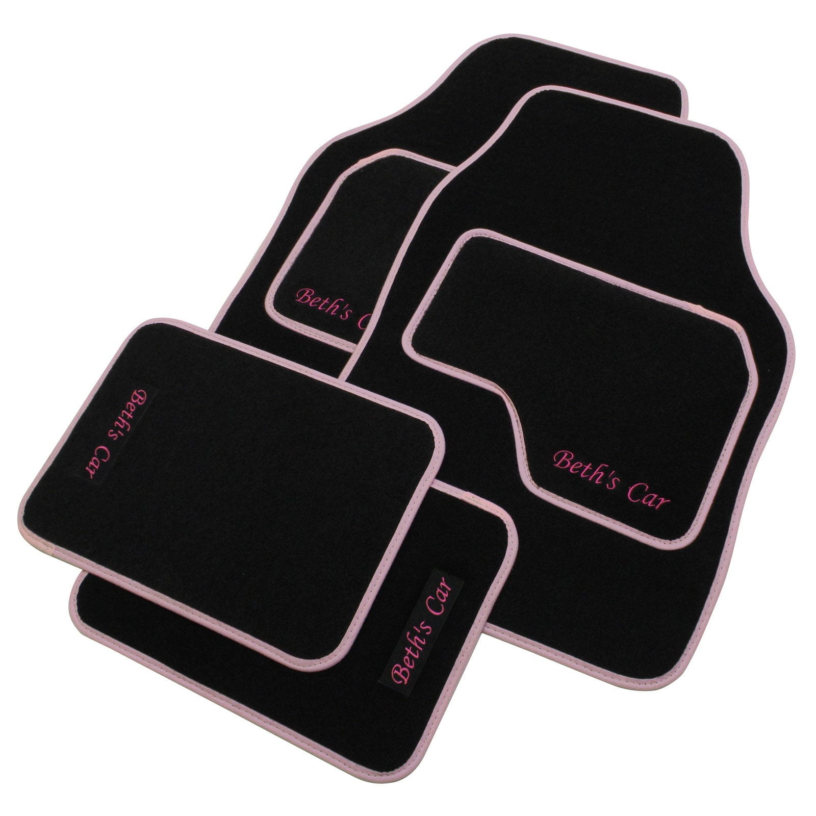 Pink and Black Floor Mats for Car -  UK