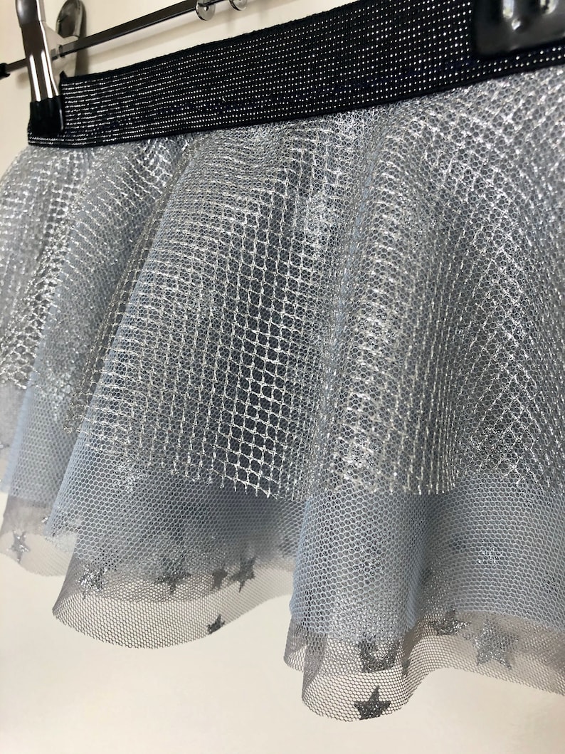 Baby Blue and Silver Tulle Baby Girls Skirt