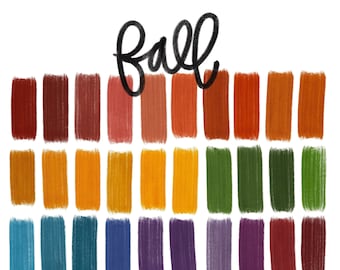 October Dream Fall Color Palette // Procreate Color Palette for ...