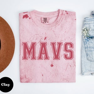 MAVS Comfort Colors Unisex Color Blast T-Shirt | Custom Mascot Tee | Can be Customized for Any Team | Sizes Small - 3XL PLUS | Mavericks