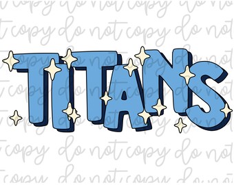 Titans Retro PNG Digital Download Design | Sublimation File | T-shirt Design | Mascot Design