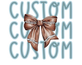 PERSONALIZZATO Coquette Football Bow Mascot Team PNG Download digitale Design / File di sublimazione / Design per maglietta