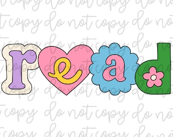 Read PNG Digital Download Design | Sublimation File | T-shirt Design | Fun Reading Design | Reading PNG | Book PNG